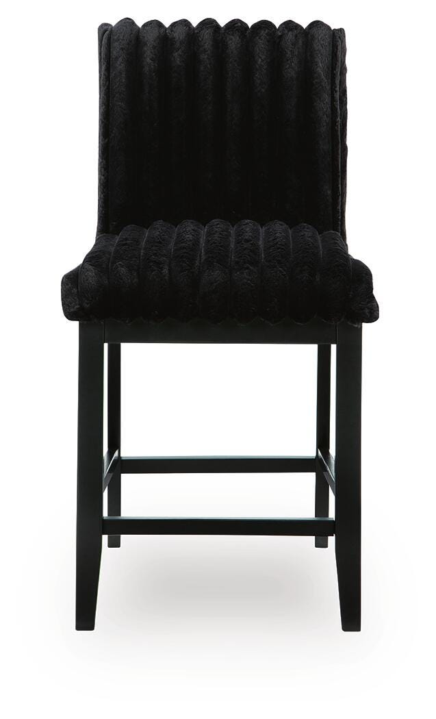 Mervannie Black Counter Height Barstool (Set of 2)
