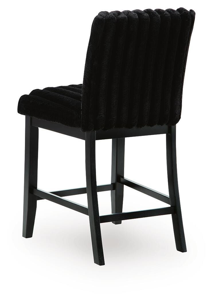 Mervannie Black Counter Height Barstool (Set of 2)