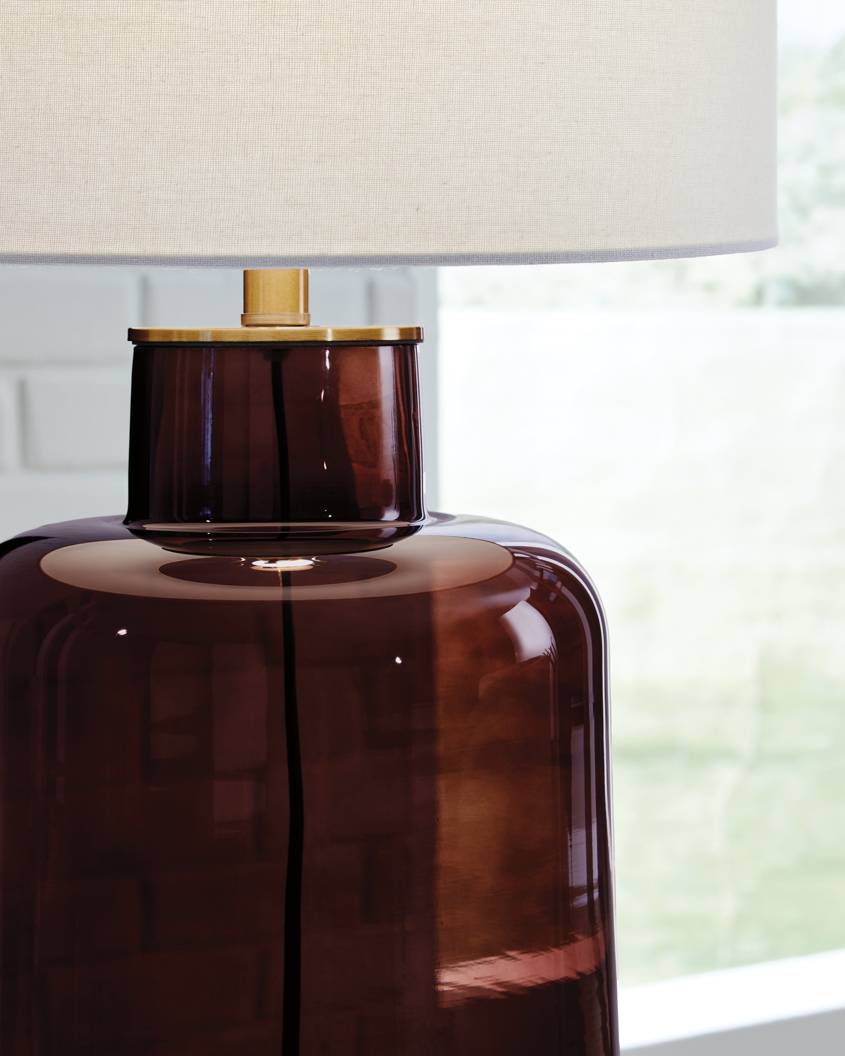Mette Brown/Gold Glass Table Lamp (1/CN)