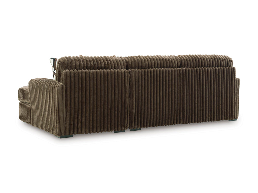Midnight-Madness Chocolate 2-Piece RAF Sectional Sofa with Chaise