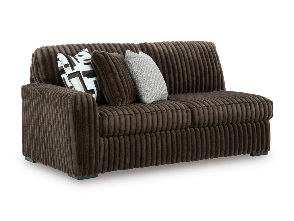 Midnight-Madness Chocolate 2-Piece RAF Sectional Sofa with Chaise