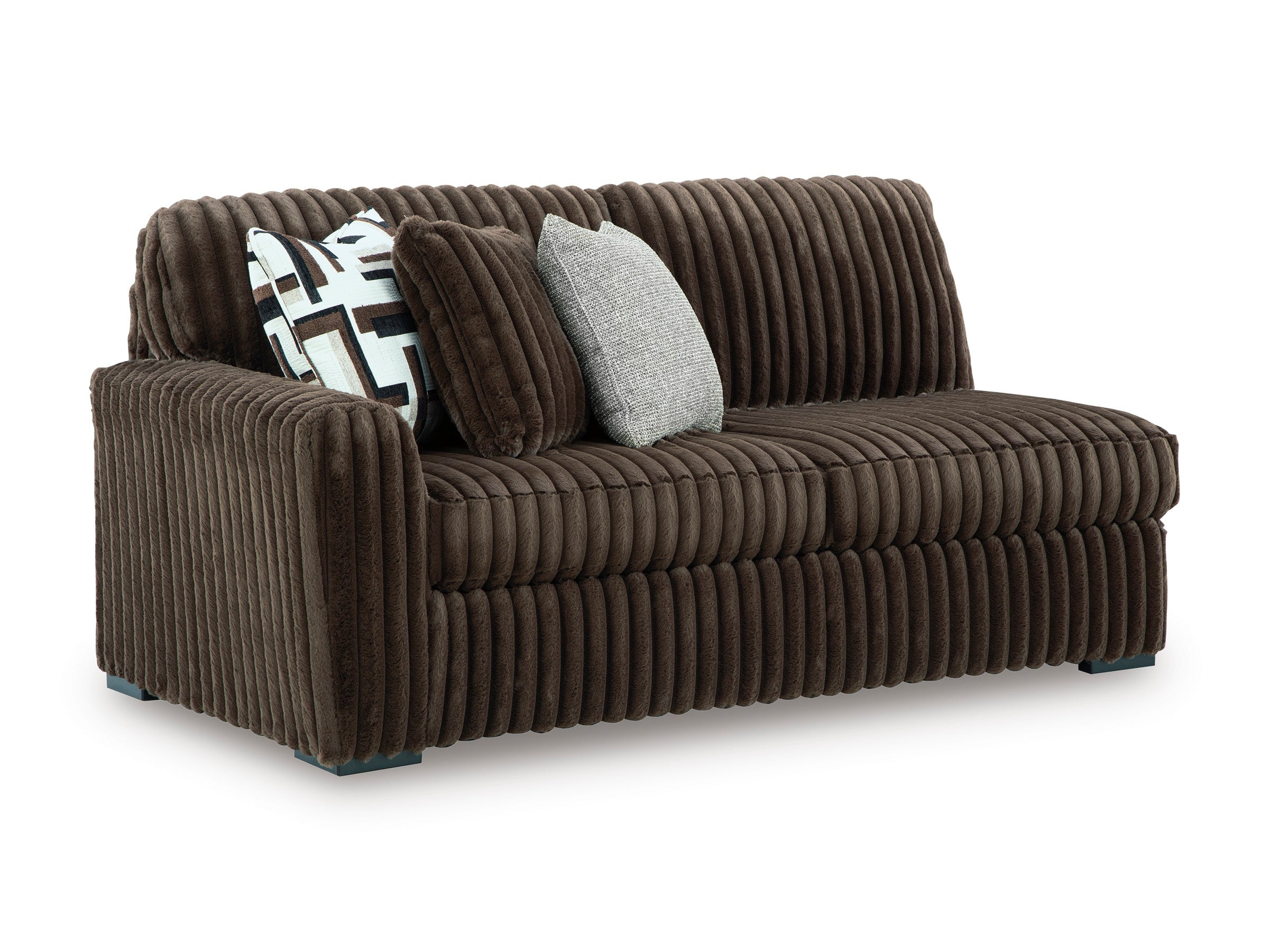 Midnight-Madness Chocolate 2-Piece RAF Sectional Sofa with Chaise