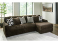 Midnight-Madness Chocolate 2-Piece RAF Sectional Sofa with Chaise