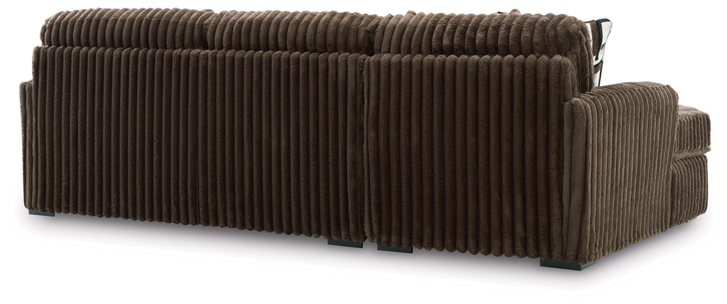Midnight-Madness Chocolate 2-Piece Sectional Sofa with Chaise