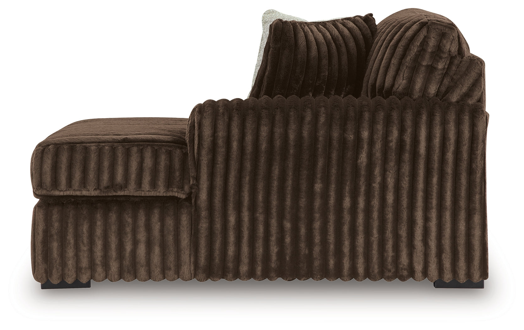 Midnight-Madness Chocolate 2-Piece Sectional and Ottoman