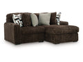 Midnight-Madness Chocolate 2-Piece Sectional with Right Chaise