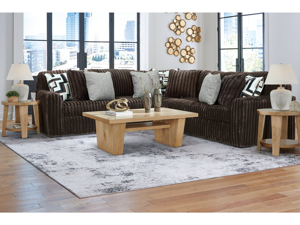 Midnight-Madness Chocolate 3-Piece Sectional