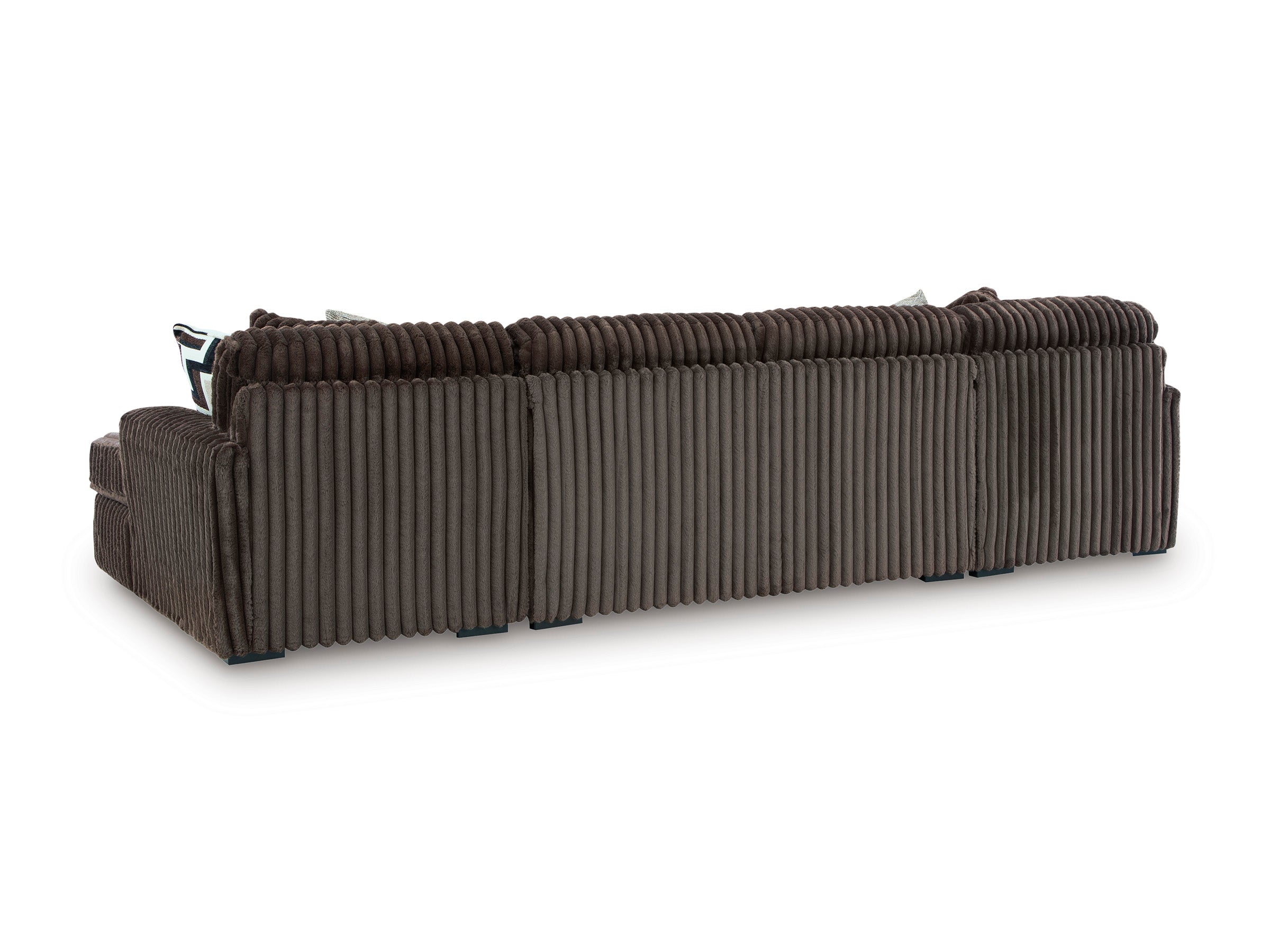 Midnight-Madness Chocolate 3-Piece Sectional with Chaise