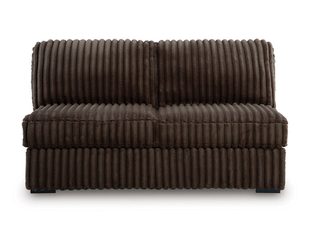 Midnight-Madness Chocolate 3-Piece Sectional with Chaise