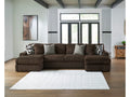 Midnight-Madness Chocolate 3-Piece Sectional with Chaise