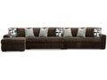 Midnight-Madness Chocolate 3-Piece Sectional with Chaise