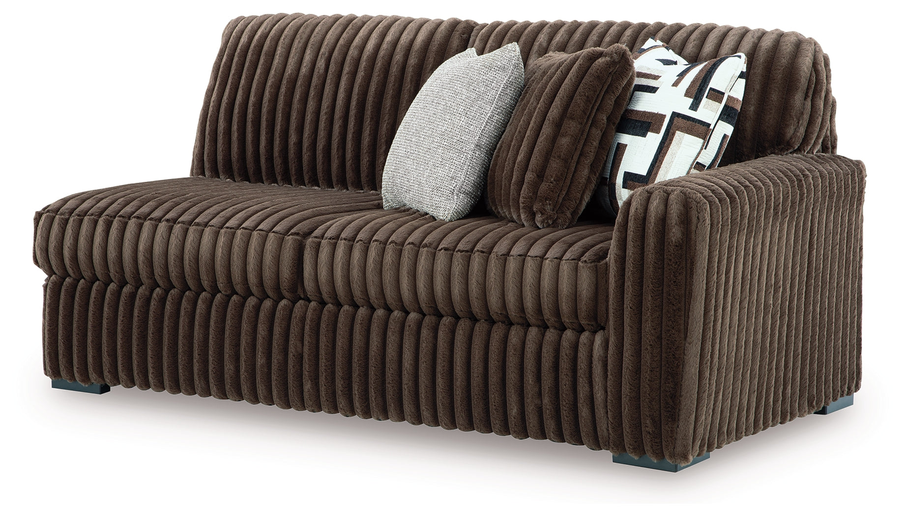 Midnight-Madness Chocolate 3-Piece Sectional with Chaise