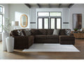Midnight-Madness Chocolate 4-Piece RAF Sectional with Chaise