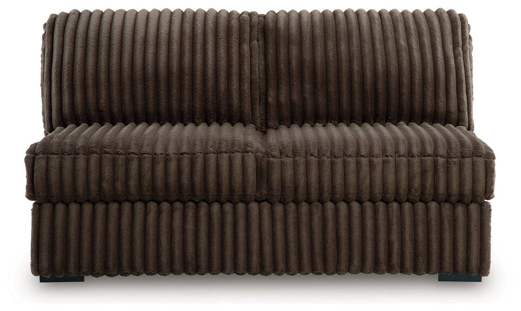 Midnight-Madness Chocolate 4-Piece Sectional and Oversized Chair