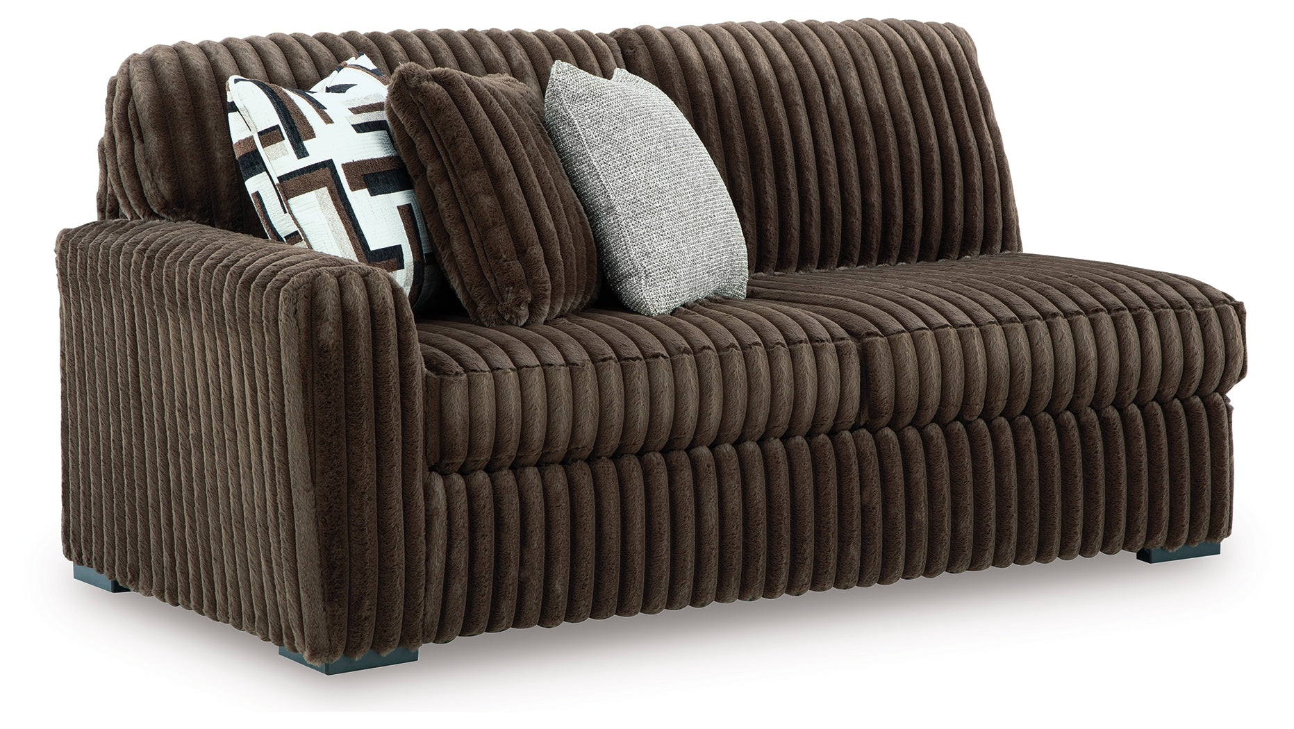 Midnight-Madness Chocolate 4-Piece Sectional and Oversized Chair