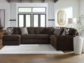 Midnight-Madness Chocolate 4-Piece Sectional with Chaise