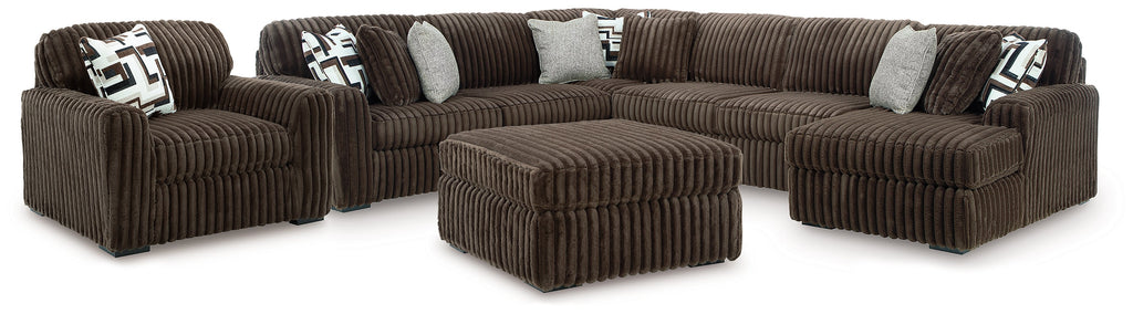 Midnight-Madness Chocolate 4 Pc Sectional