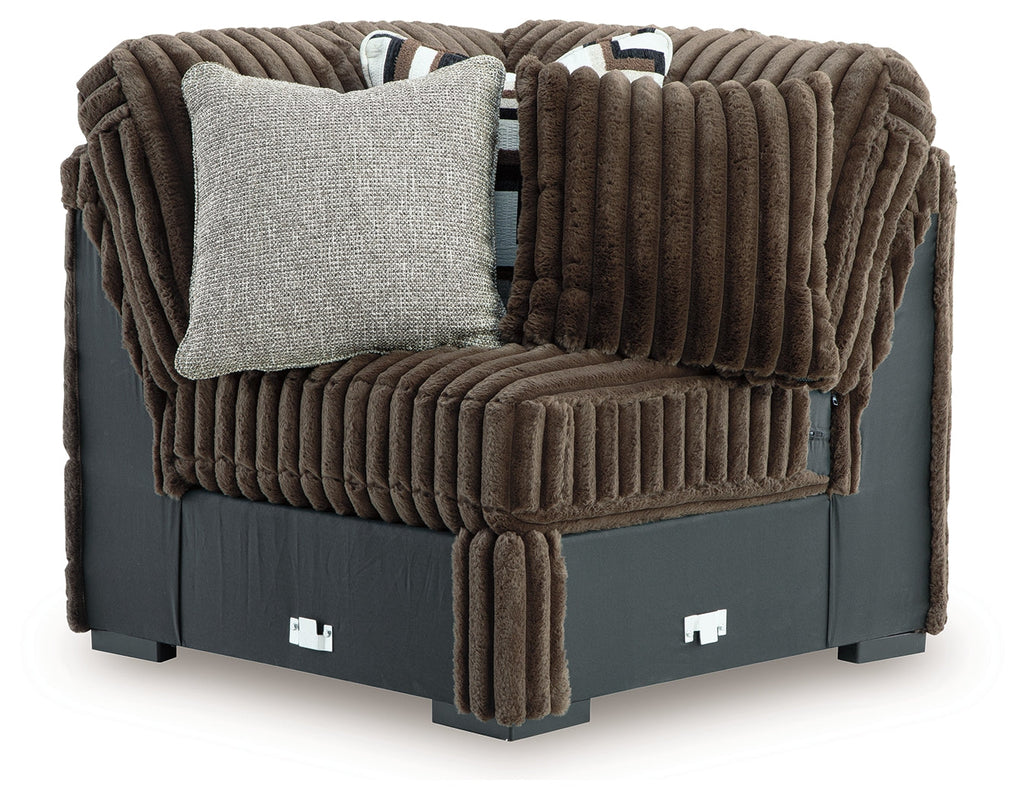 Midnight-Madness Chocolate 4 Pc Sectional