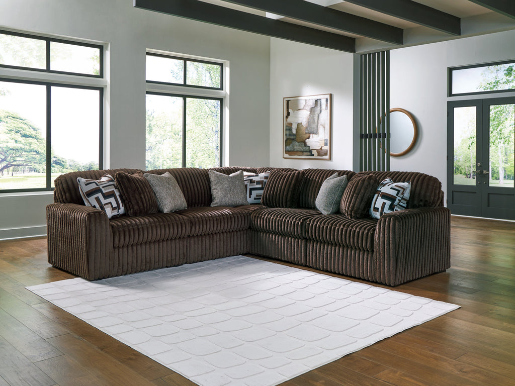 Midnight-Madness Chocolate 5-Piece Sectional