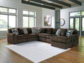 Midnight-Madness Chocolate 6-Piece Sectional with Right Chaise