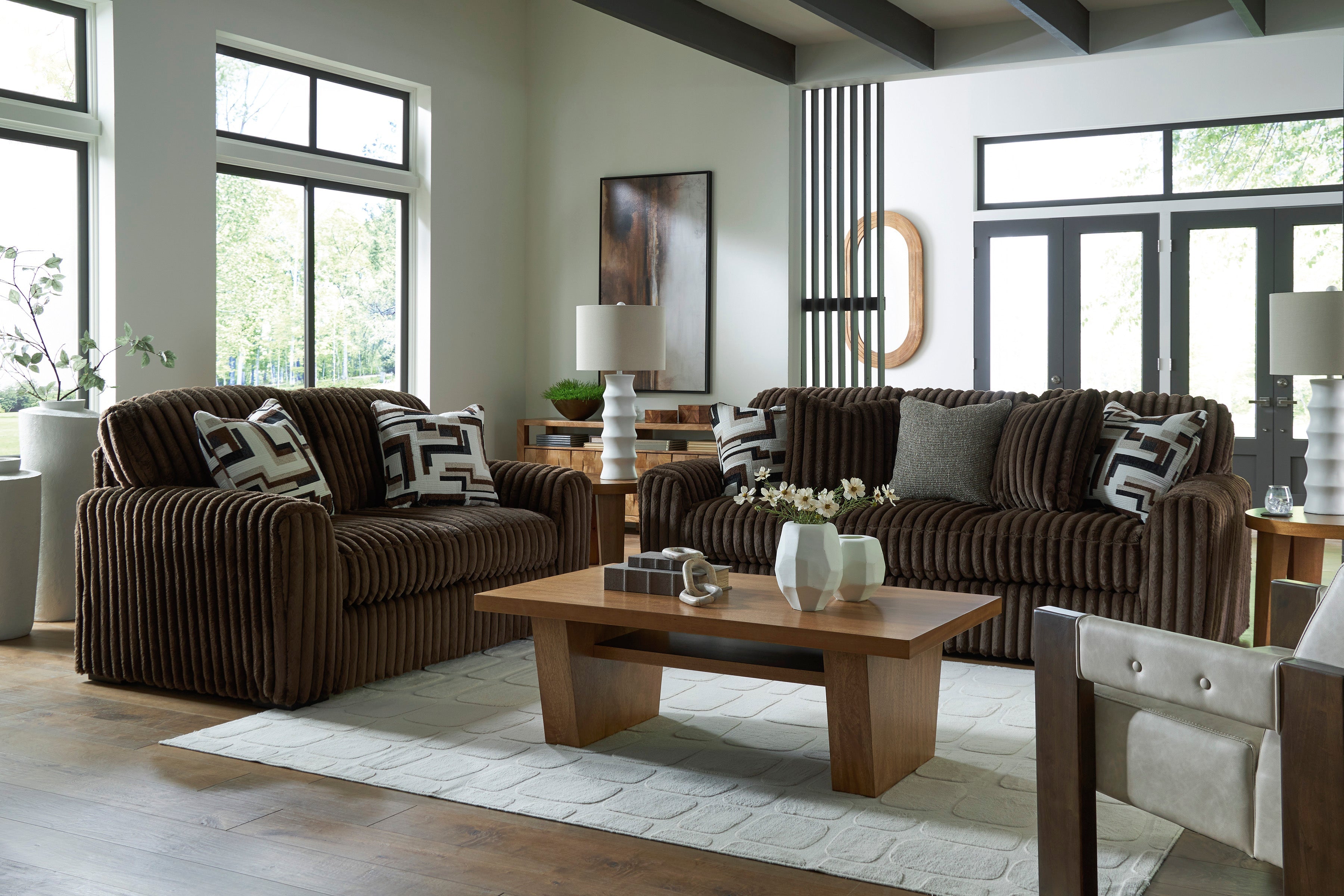 Midnight-Madness Chocolate Loveseat