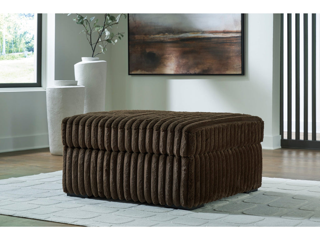 Midnight-Madness Chocolate Oversized Accent Ottoman
