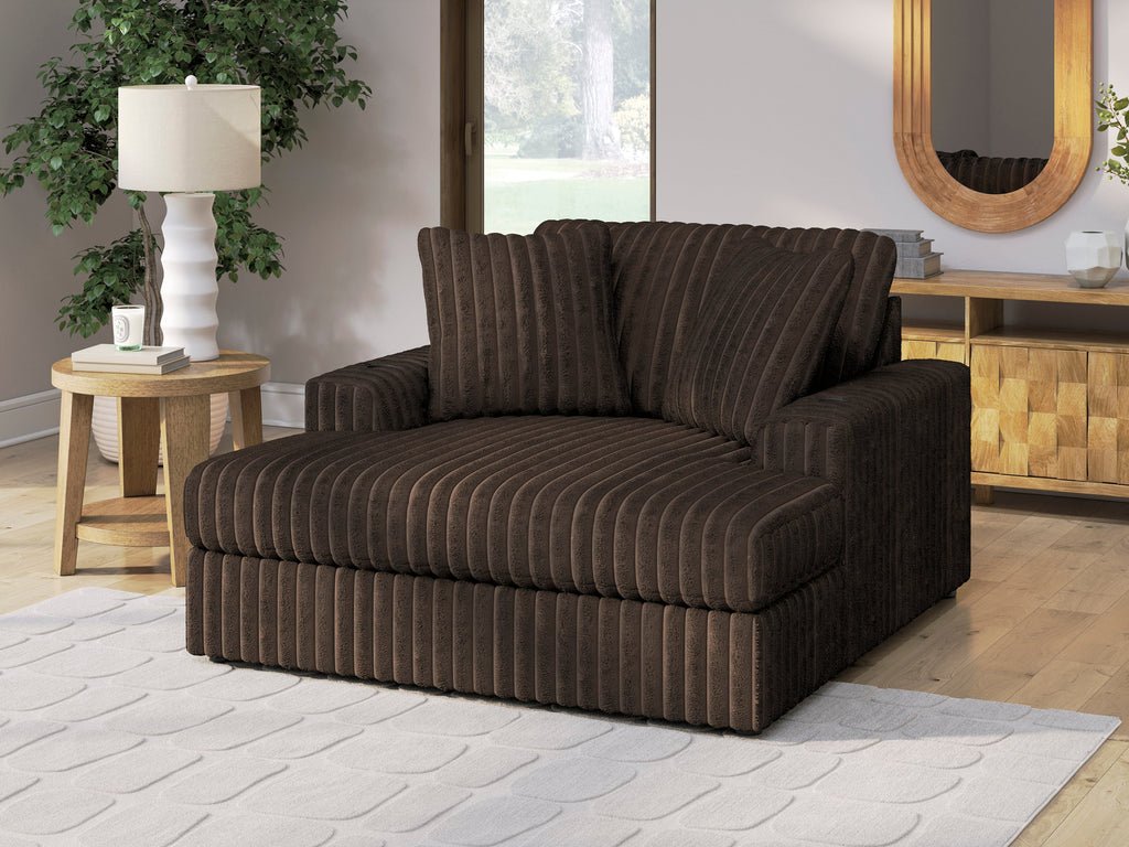 Midnight-Madness Chocolate Oversized Chaise