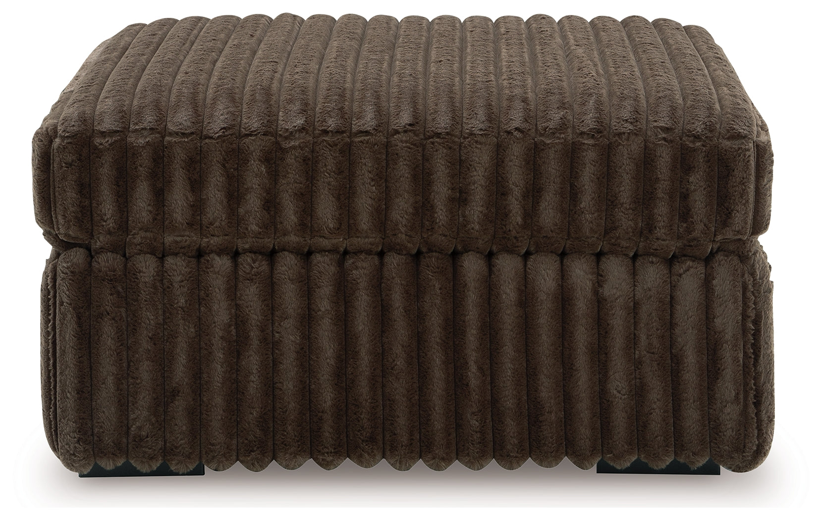 Midnight-Madness Chocolate Sofa, Loveseat and Oversized Accent Ottoman