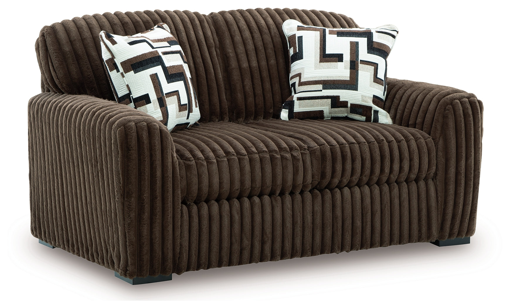 Midnight-Madness Chocolate Sofa and Loveseat