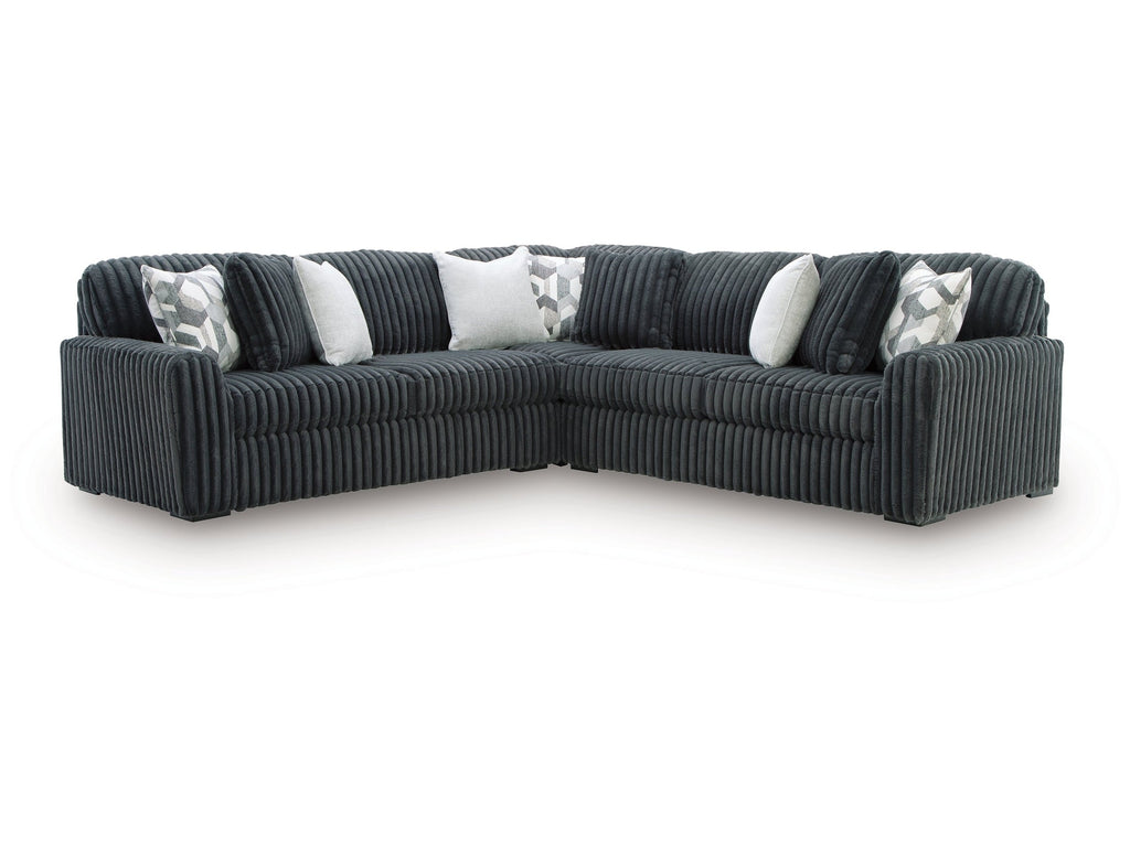 Midnight-Madness Gunmetal 3-Piece Sectional