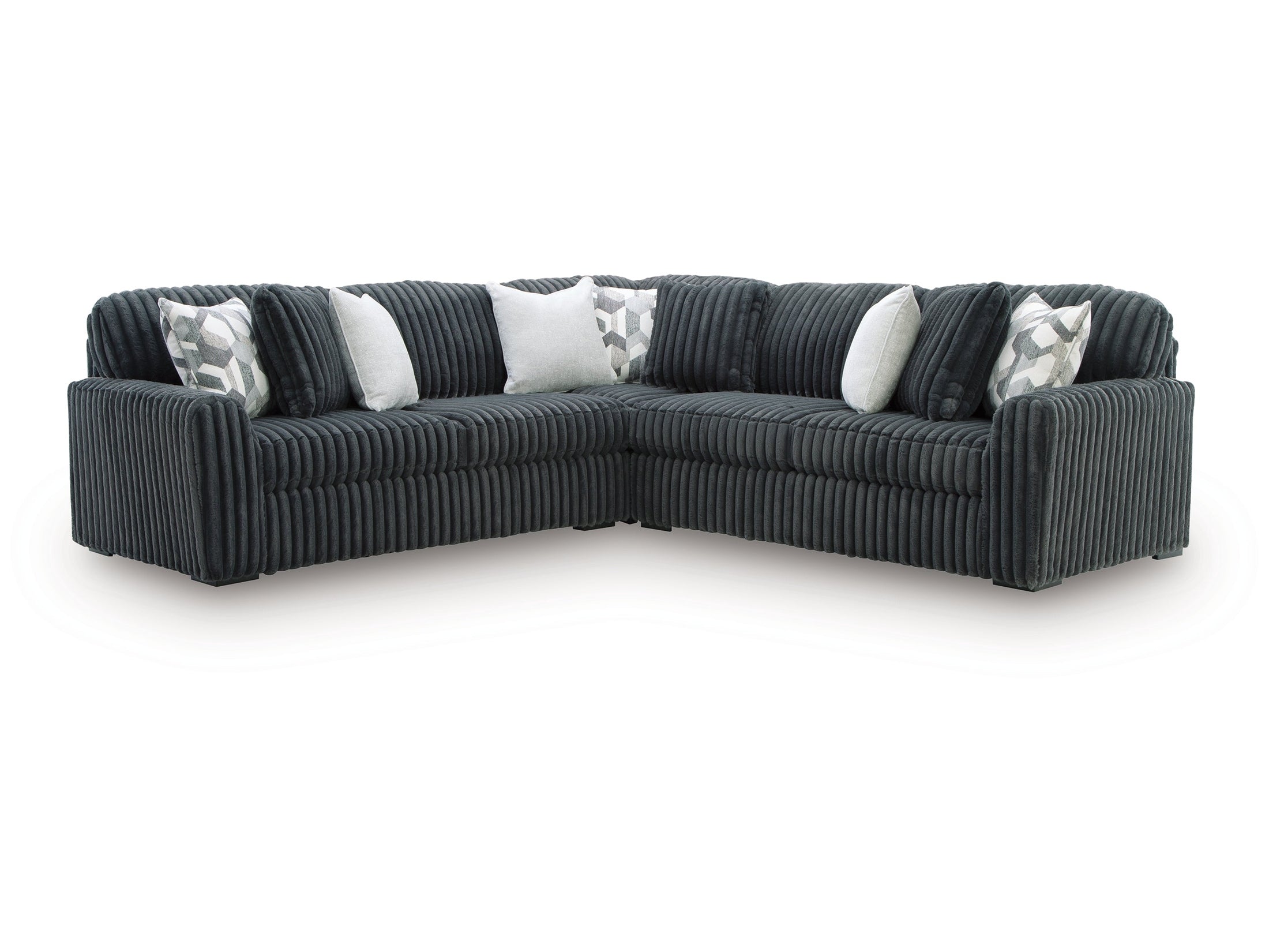 Midnight-Madness Gunmetal 3-Piece Sectional