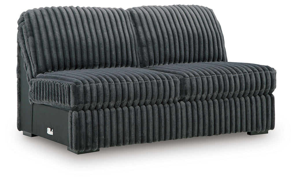 Midnight-Madness Gunmetal 3-Piece Sectional with Chaise