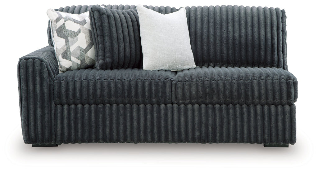 Midnight-Madness Gunmetal 3-Piece Sectional with Chaise