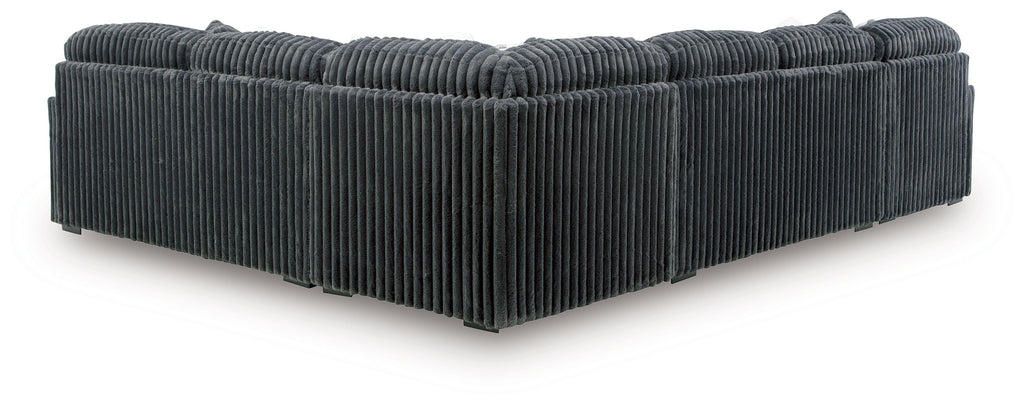 Midnight-Madness Gunmetal 4-Piece Sectional with Chaise