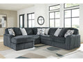 Midnight-Madness Gunmetal 5 Pc Sectional with Chaise