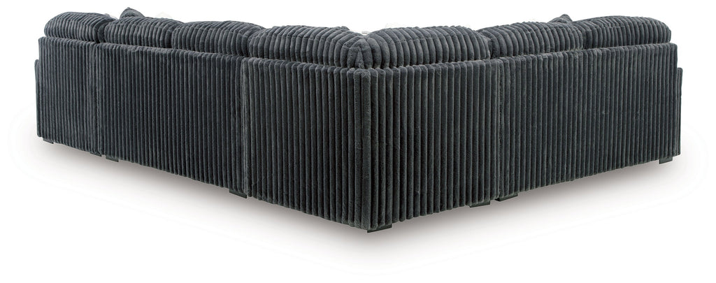 Midnight-Madness Gunmetal 6-Piece Sectional with Chaise