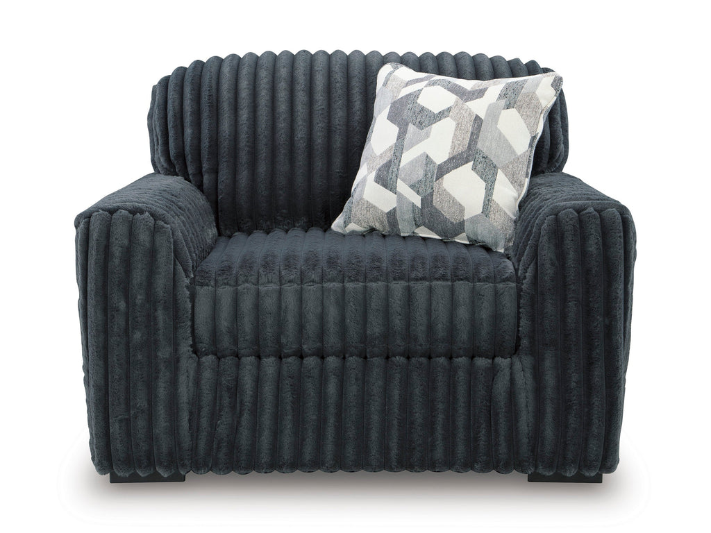 Midnight-Madness Gunmetal Chair and a Half