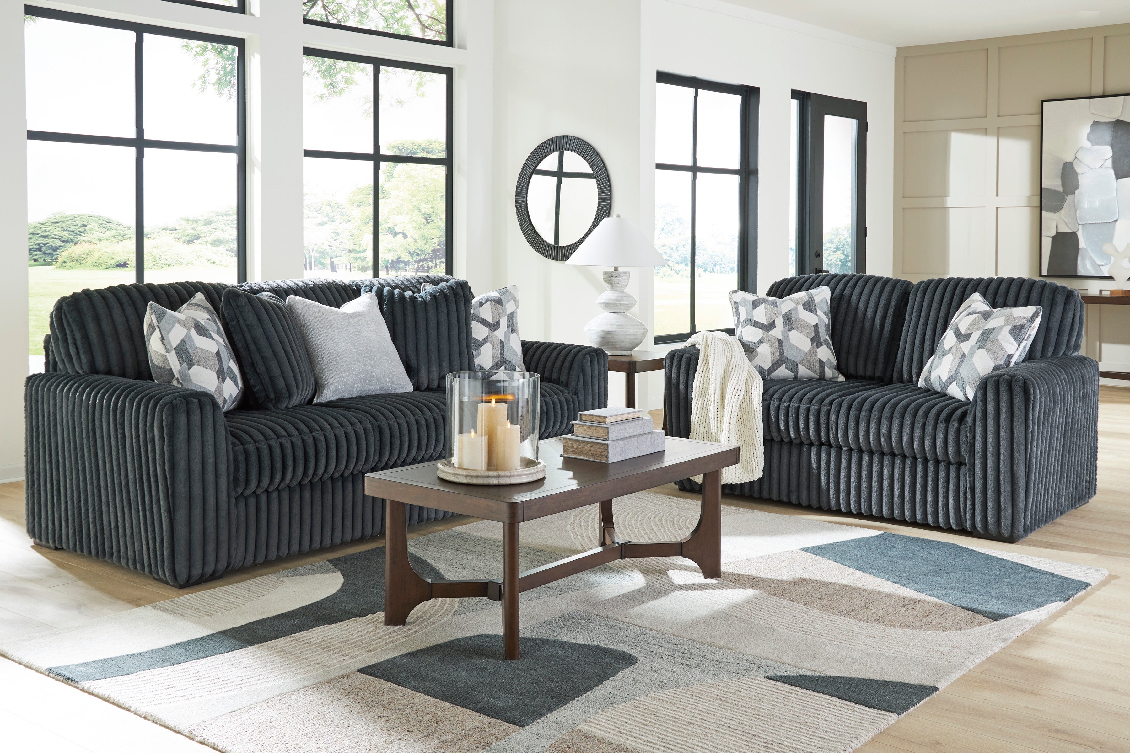 Midnight-Madness Gunmetal Loveseat