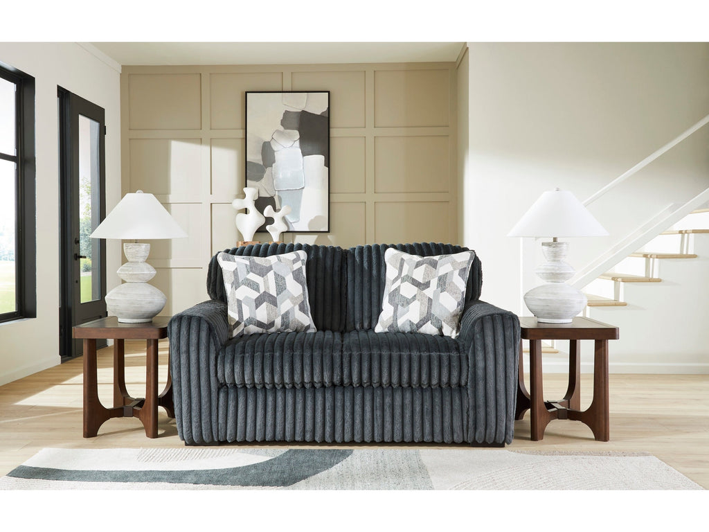 Midnight-Madness Gunmetal Loveseat