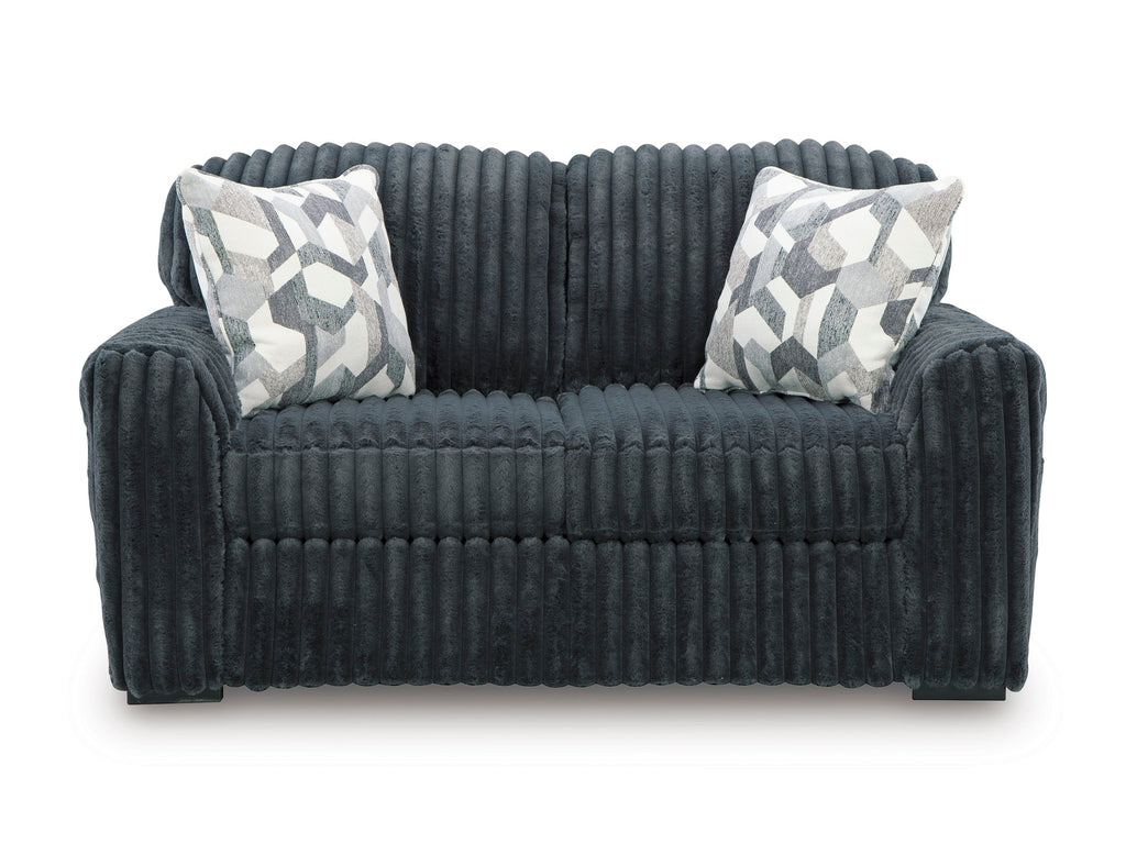 Midnight-Madness Gunmetal Loveseat