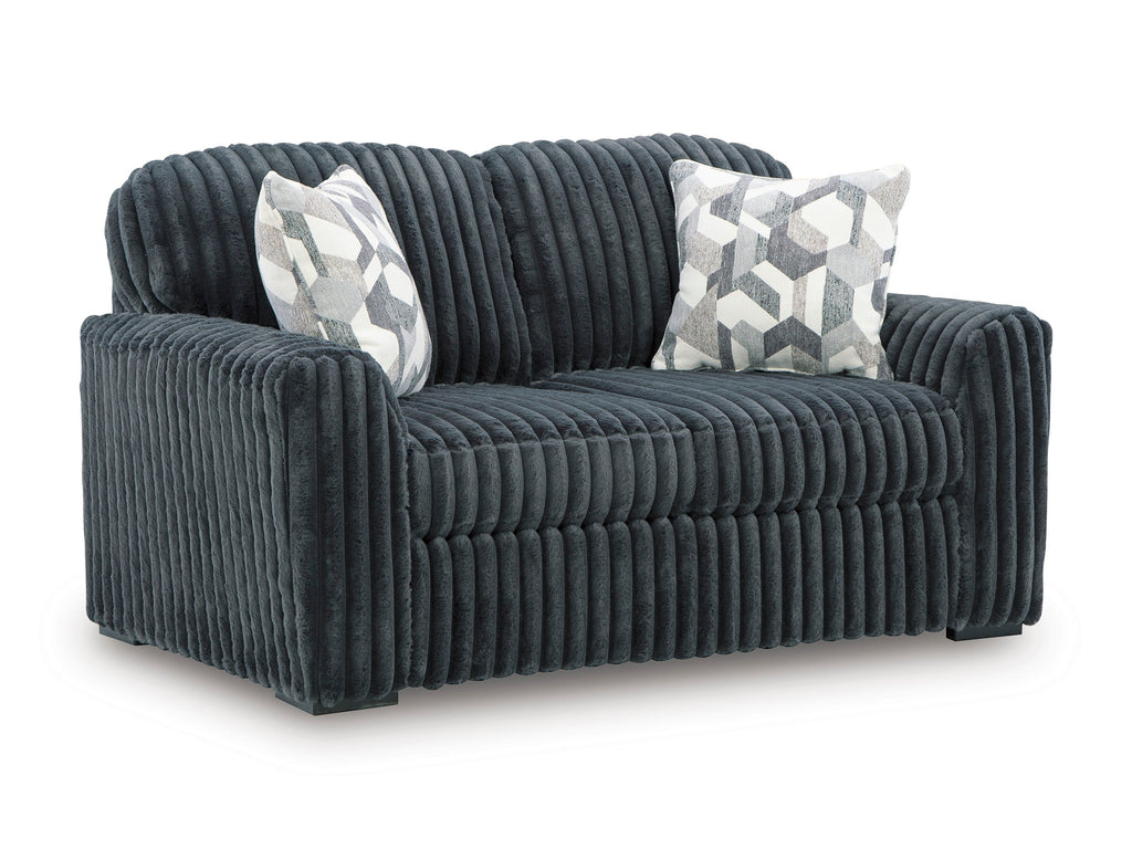 Midnight-Madness Gunmetal Loveseat