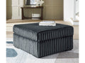 Midnight-Madness Gunmetal Oversized Accent Ottoman