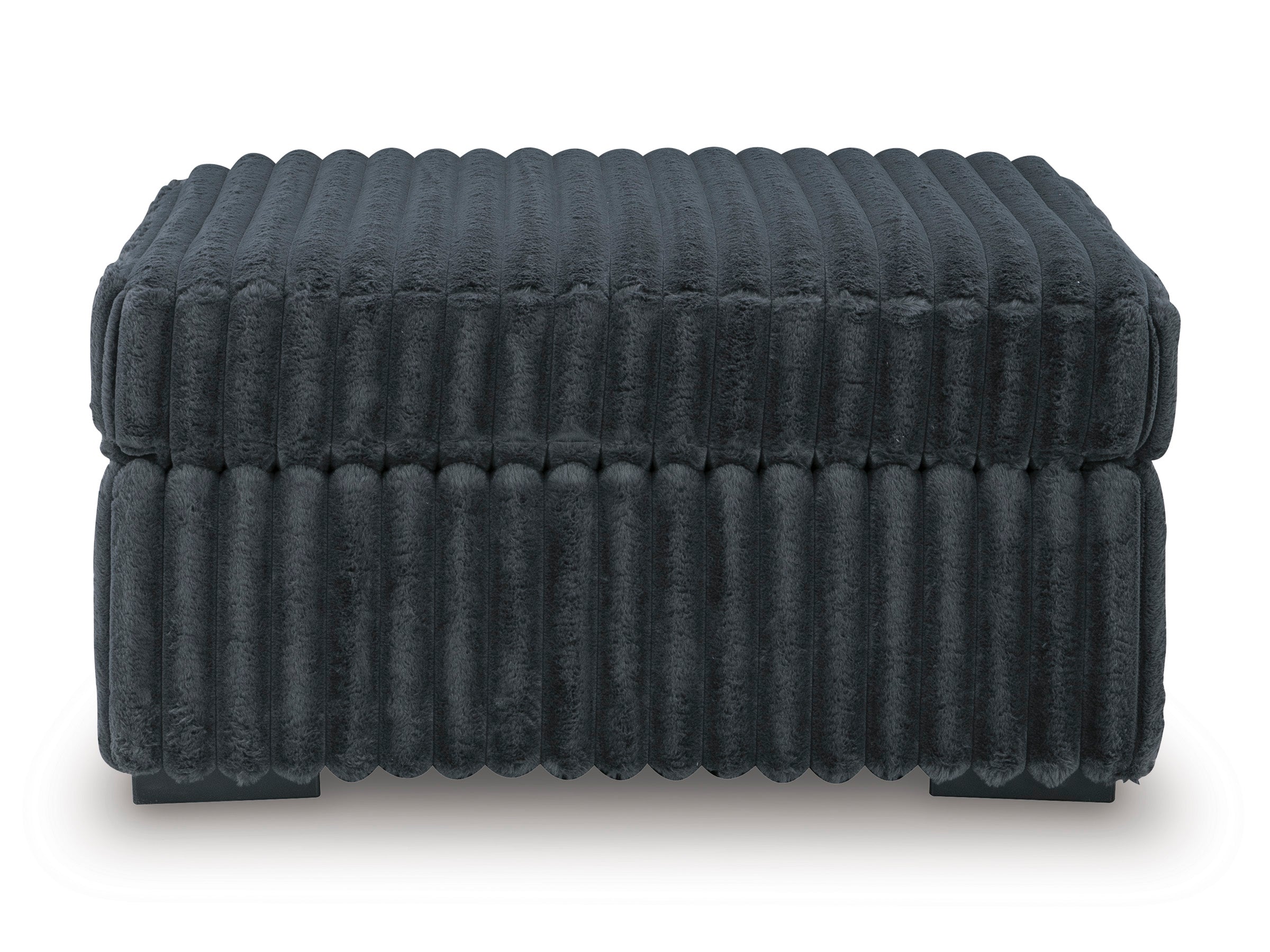 Midnight-Madness Gunmetal Oversized Accent Ottoman
