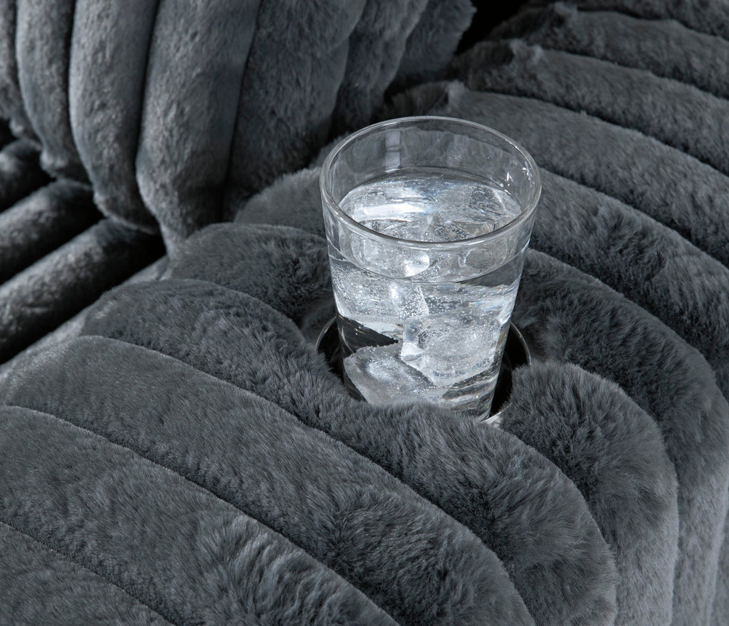 Midnight-Madness Gunmetal Oversized Chaise
