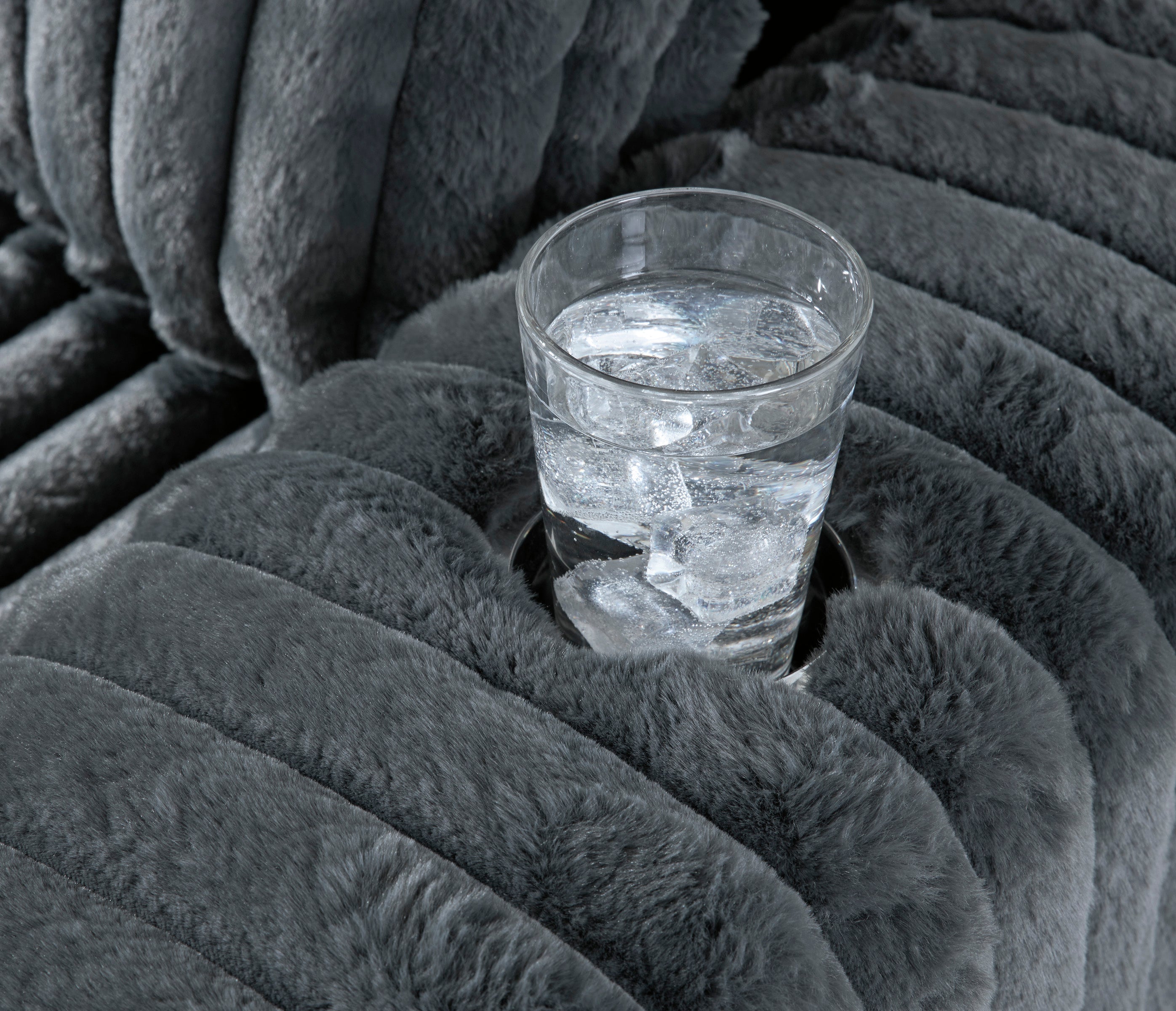 Midnight-Madness Gunmetal Oversized Chaise