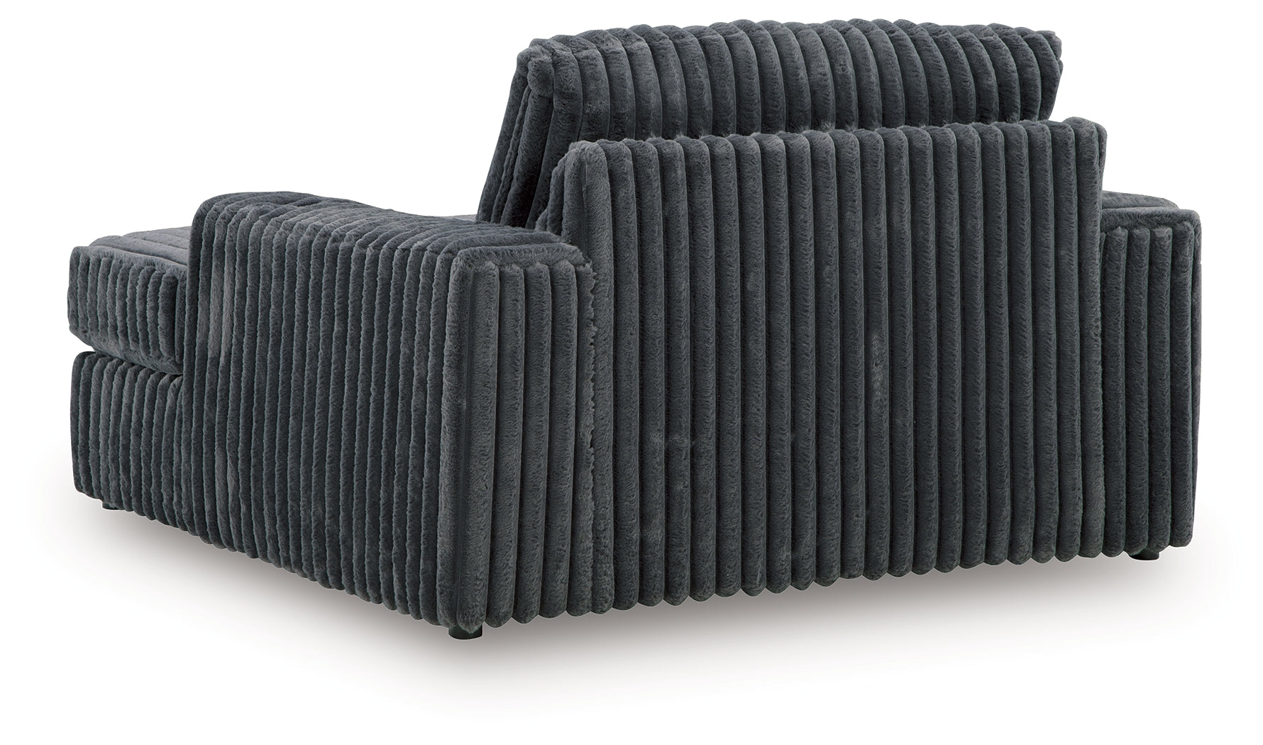Midnight-Madness Gunmetal Sofa, Loveseat and Oversized Chaise