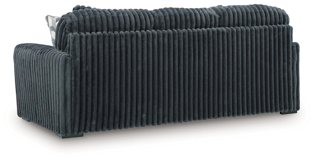 Midnight-Madness Gunmetal Sofa, Loveseat and Oversized Chaise