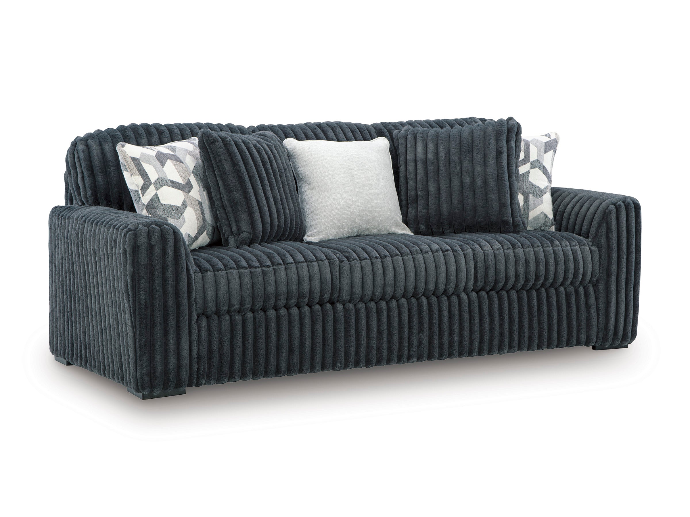 Midnight-Madness Gunmetal Sofa