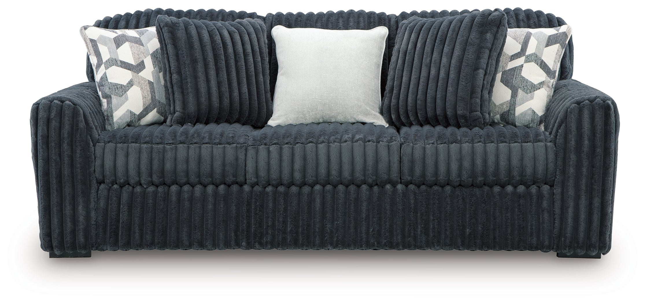 Midnight-Madness Gunmetal Sofa and Loveseat
