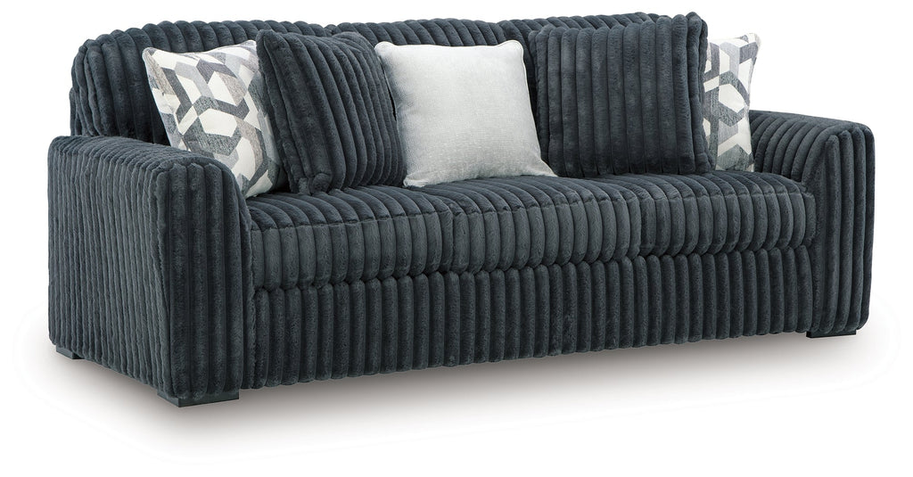 Midnight-Madness Gunmetal Sofa and Oversized Chair